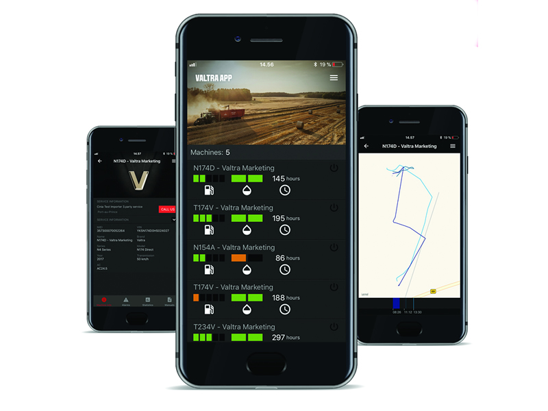 Valtra Connect auf dem Smartphone