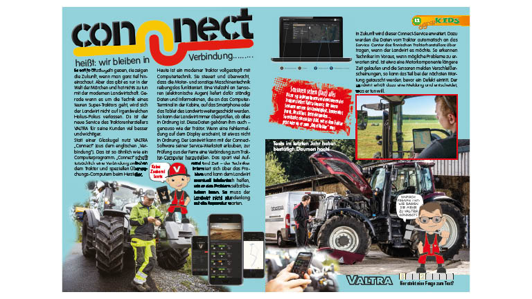 agrarkids 5/2021: Valtra Connect heißt, wir bleiben in Verbindung